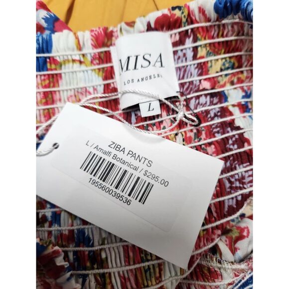 MISA Ziba Floral Cotton Wide-Leg Pants Size L - Picture 10 of 10